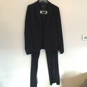 Banana Republic Suit Black Pin Stripe Size 6